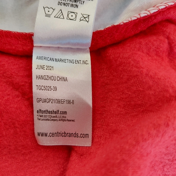 SOLDXMas Elf OnThe Shelf SZ LG 12/14 Unisex PJ Set Top Bottom & Socks NEW W/TAGS - Picture 13 of 16